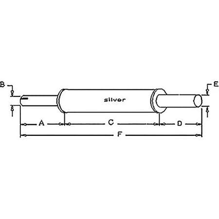 Aftermarket Muffler 35" Long OD 1 7/8" ID Fits Ford NH Tractor Major FO DKN5230C